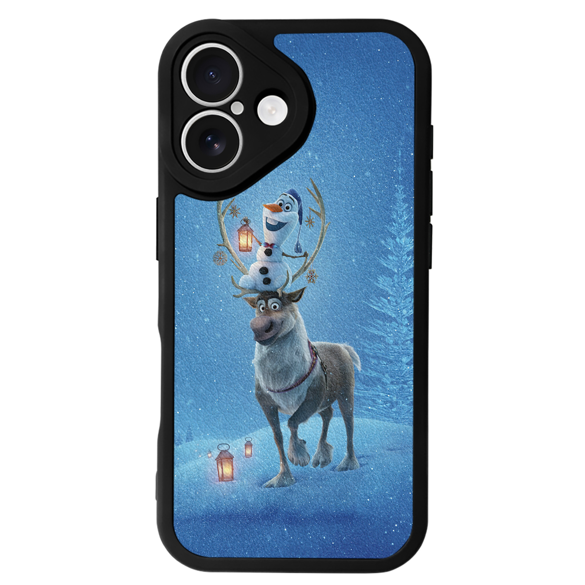 （画像用） アナと雪の女王 アンナ エルサ Frozen Anna Elsa 【iPhone 16シリーズ対応】シリコンスマホケース（レザー調） 材質：シリコン